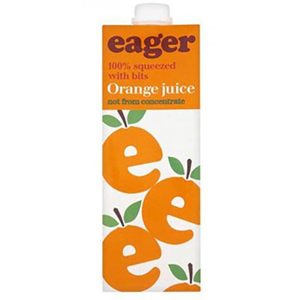 EAGER ORANGE JUICE 1Lx8